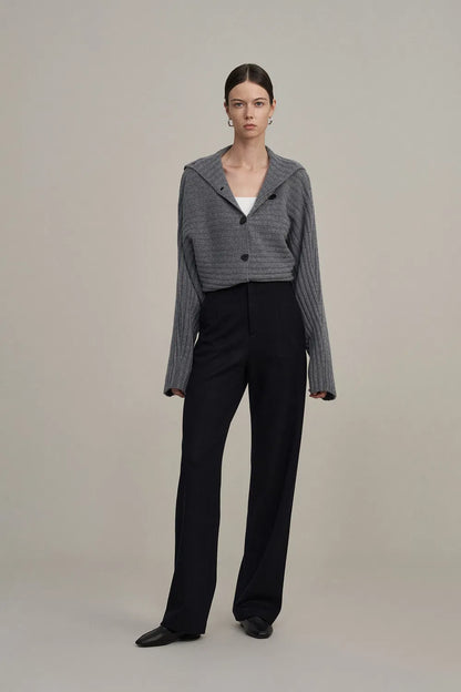 Astrid Straight Leg Suit Pants in Merino Wool Knit