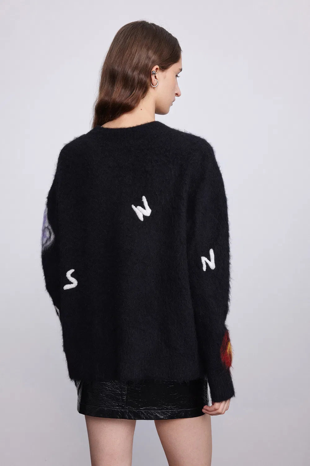 Cyclamen Jacquard Knit Sweater