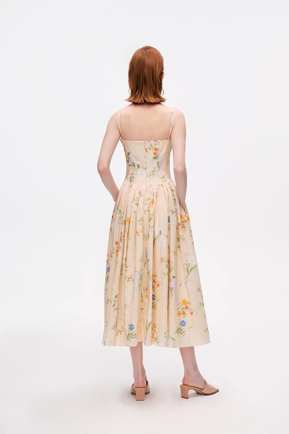 Marie Flora Printed Corset Dress in Cotton