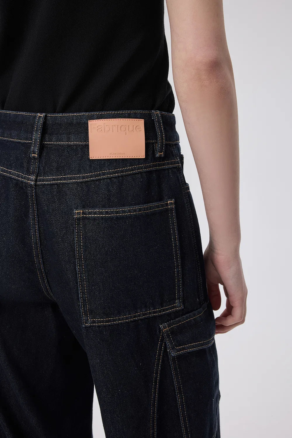 Mia Cargo Jeans in Tencel Lyocell Denim Blend