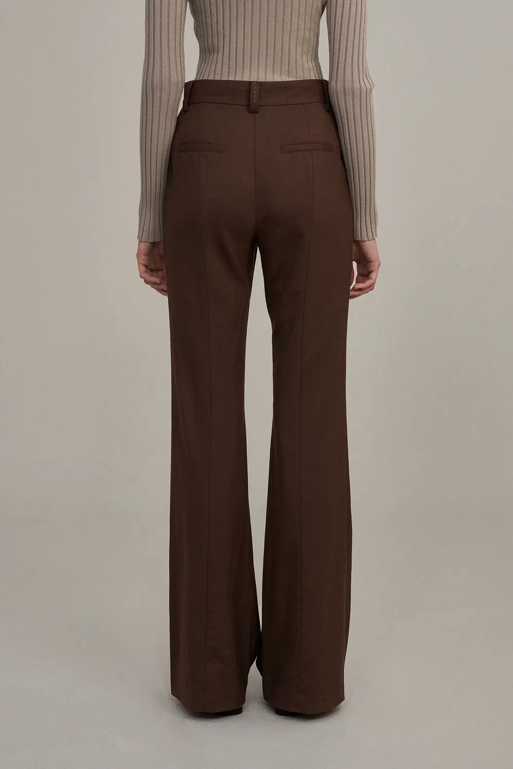 Chance Flared Suit Trousers in Fine Wool