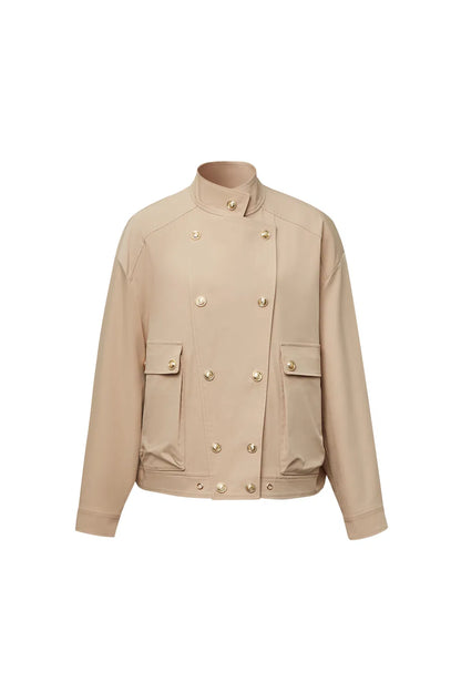 Mary Windproof Water-Resistant Short Jacket in Twill