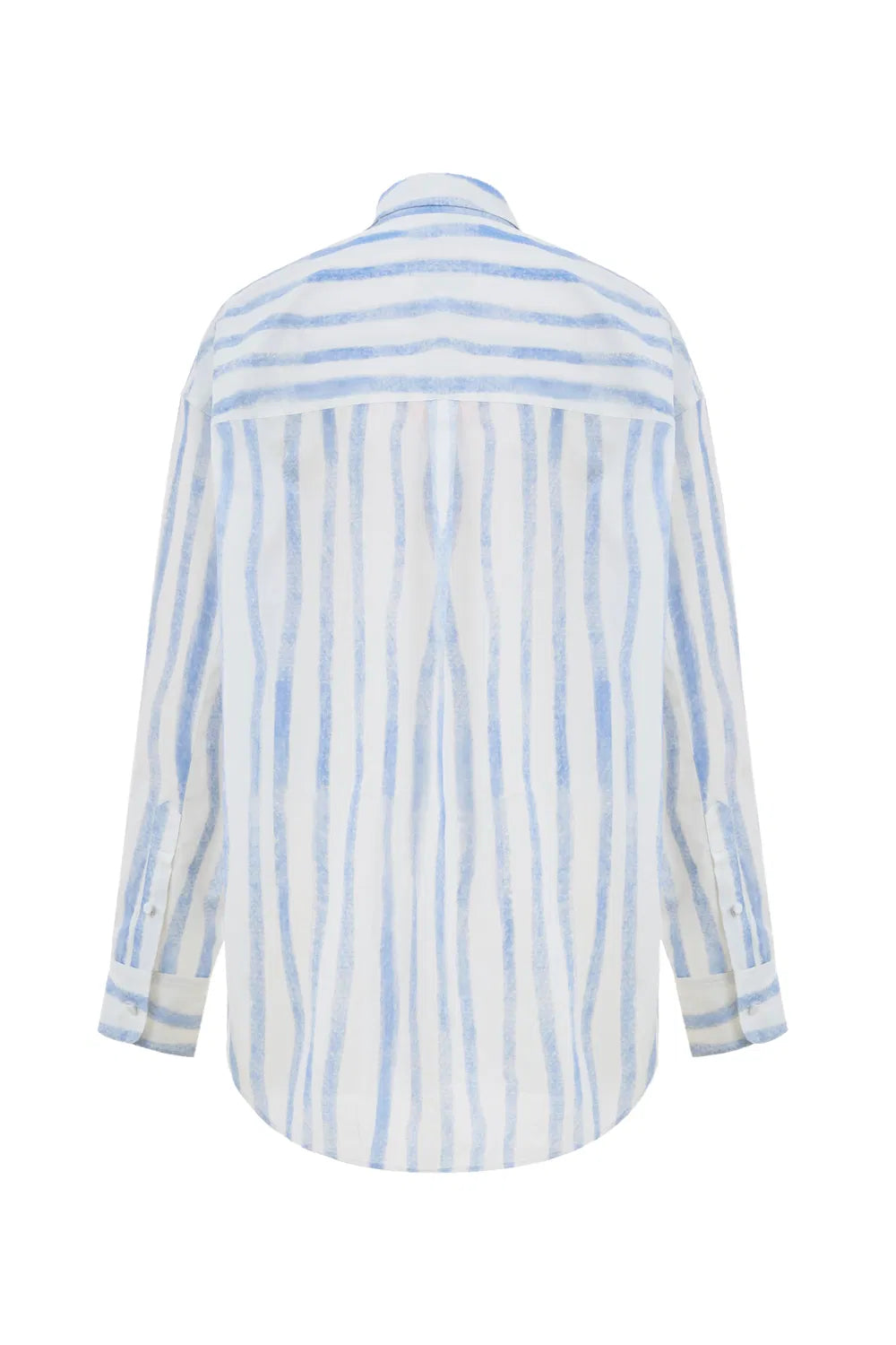 Conte Hand Painted Irregular Stripe Shirt in Cotton