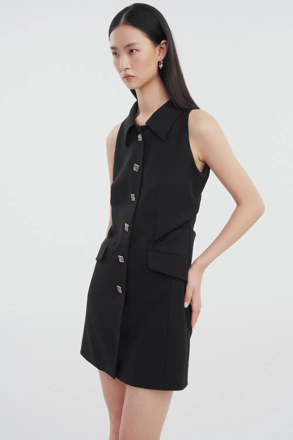 Leona Sleeveless Suit Dress in Wool