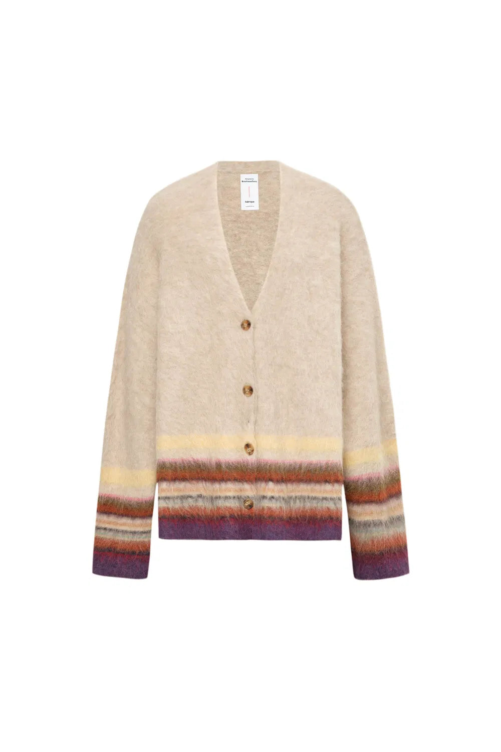 Kiko Striped Cardigan in Baby Alpaca Blend Knit