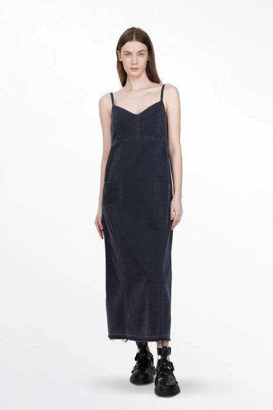 Hortensia Patched Cami Dress in Tencel Denim