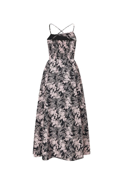 Chantal Flora Prints Dress in Silk Cotton