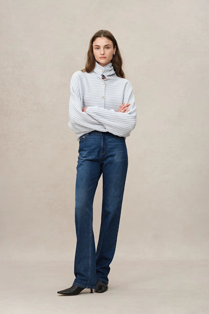 Zuki Straight Leg Jeans in Turkish Cotton Denim