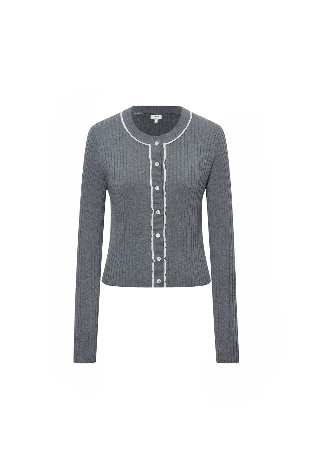 Niki Grey Cardigan in Lyocell Blend Knit