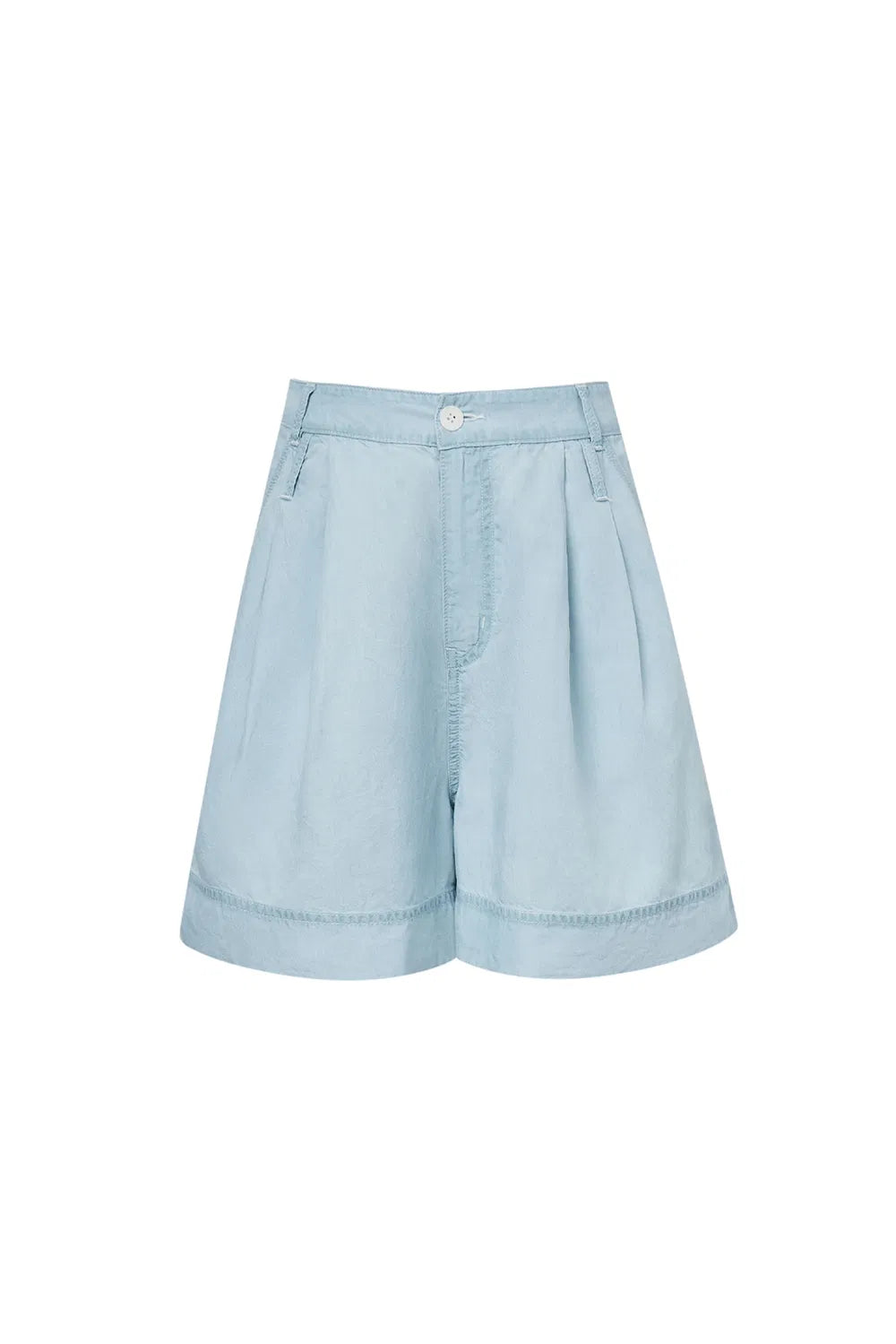 Ciel Hand-Sprayed Shorts in Tencel Denim