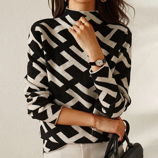 Alevna™ Şık Geometrik Sweat