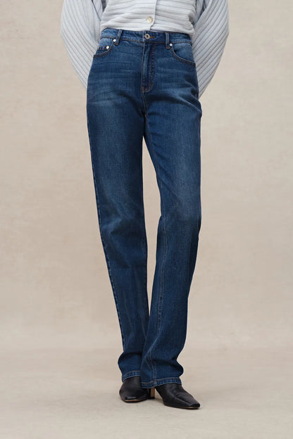 Zuki Straight Leg Jeans in Turkish Cotton Denim