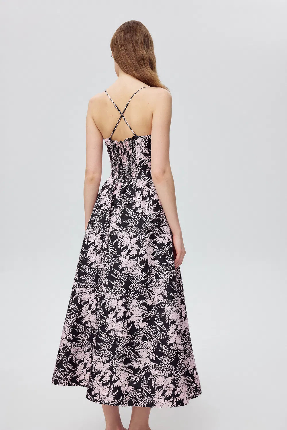 Chantal Flora Prints Dress in Silk Cotton