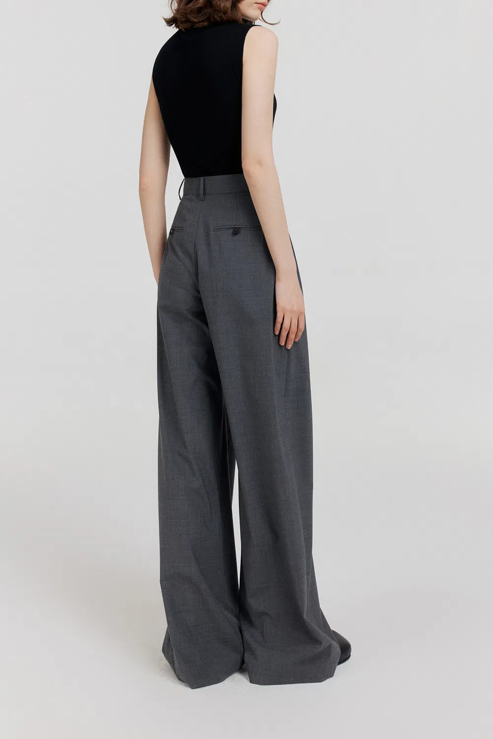 Axel Pleated Pants in Wool Blend