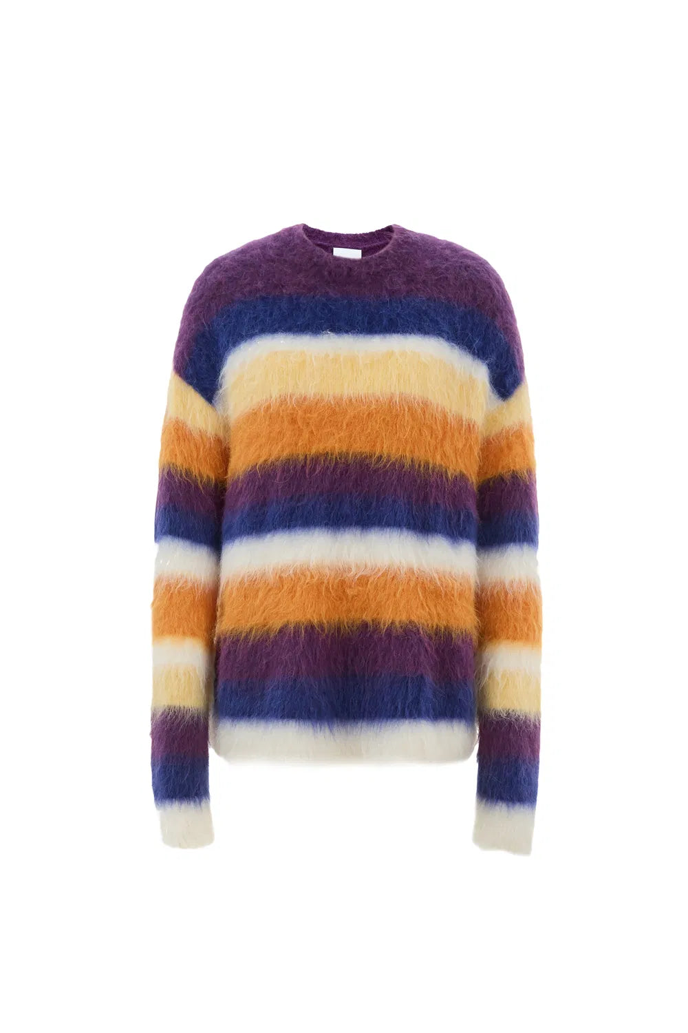 Marie Striped Knit Sweater in Alpaca Mohair Blend Knit