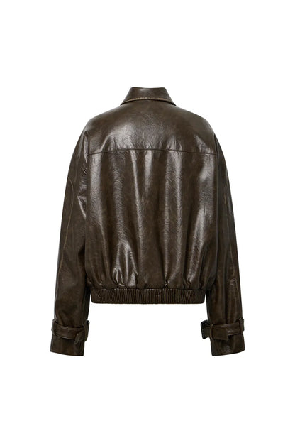 Mei Biker Jacket in Vegan Leather