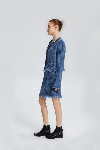 Celestine Jacket in Cotton Denim Tweed