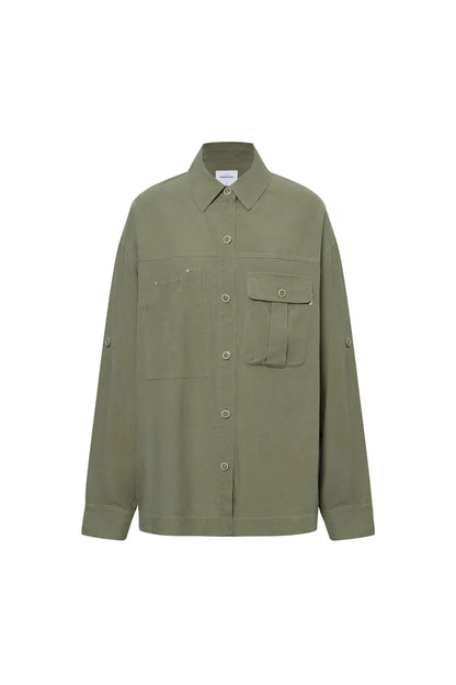 Hazo Utility Shirt in Tencel-Linen Blend