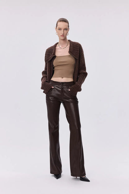 Gal Flare Pants in Vegan Leather