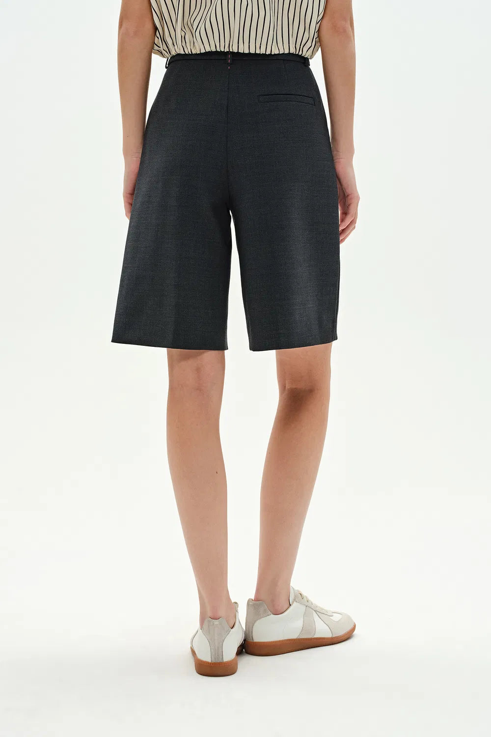 Amelia Wrinkle Resistant Tailored Bermuda Shorts in Australian Merino Wool