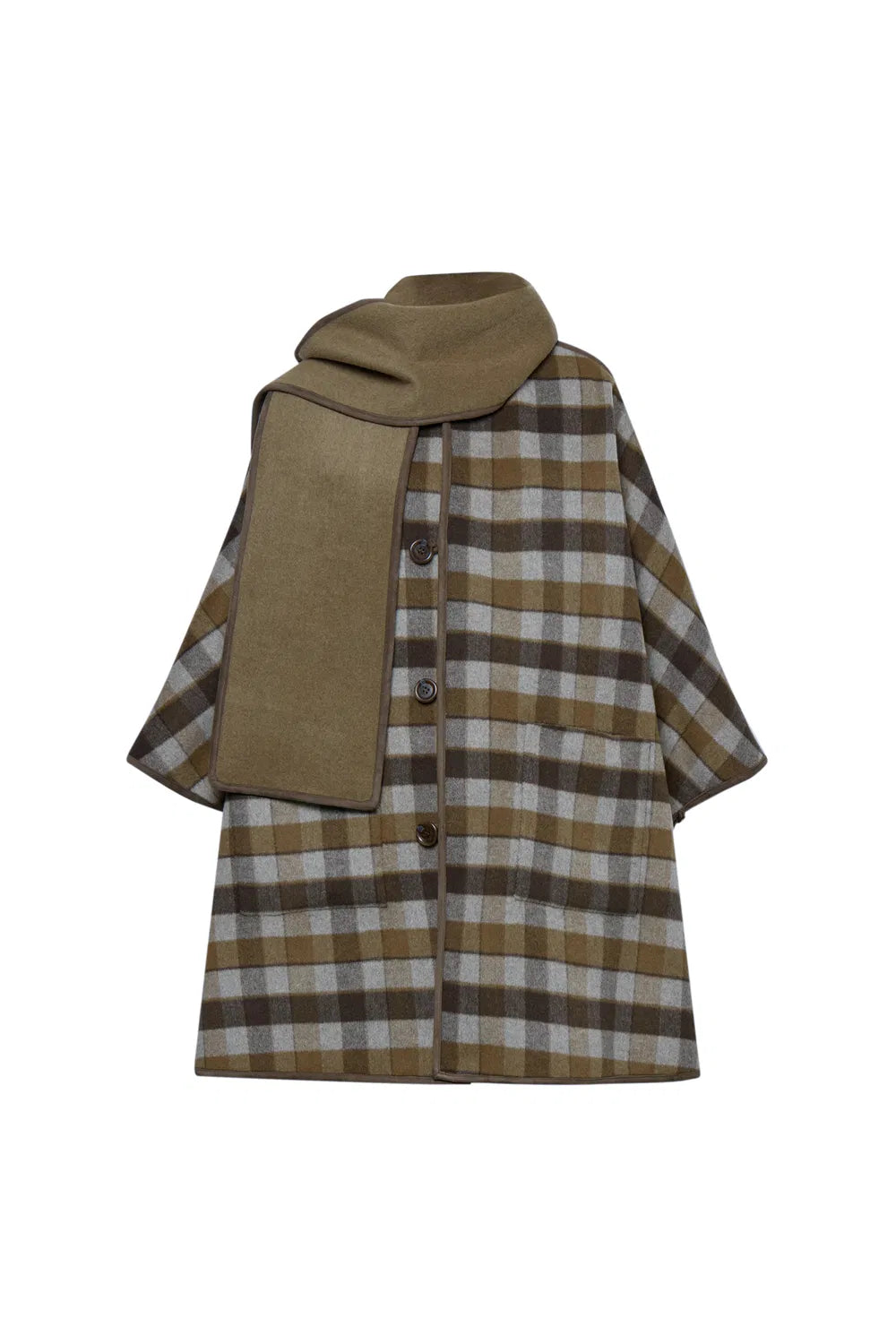 Eila Wool Scarf Coat in Double-Face Merino Wool