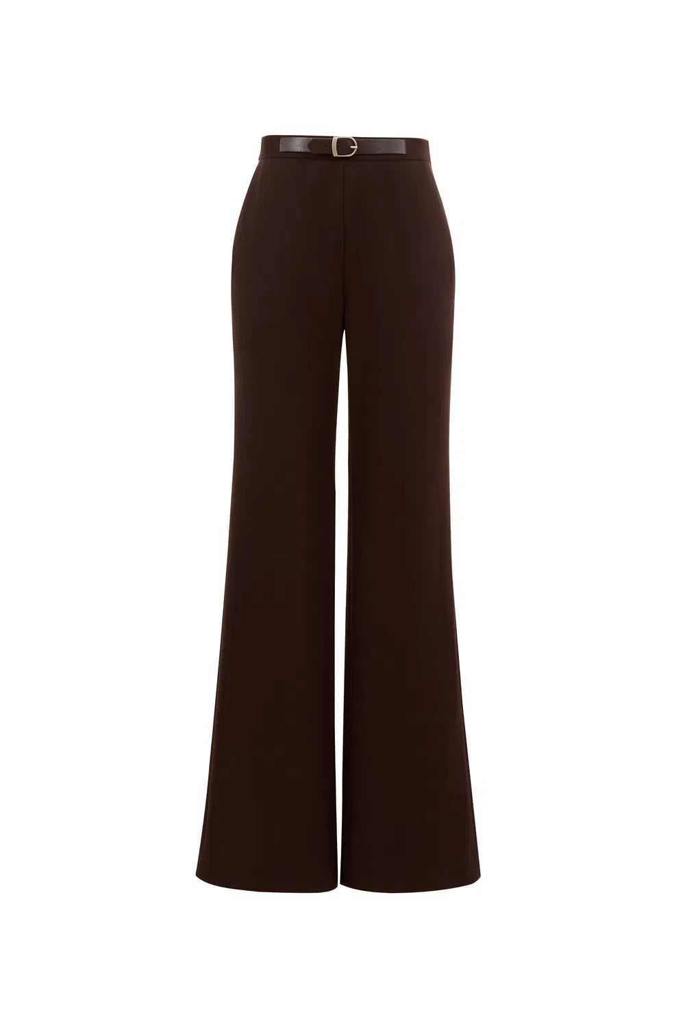 Durini Mini Flared Straight Leg Pants in Merino Wool Twill