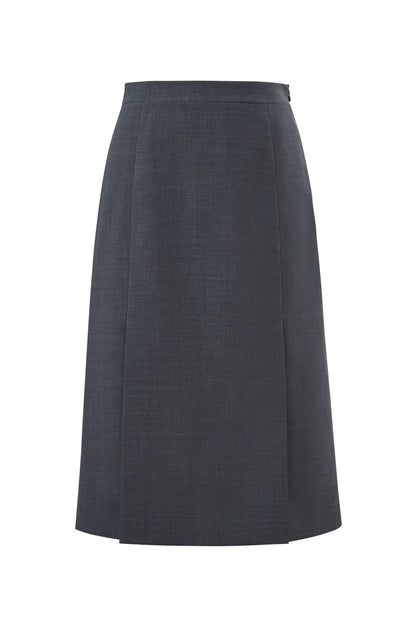 Cosmo Double Vent Skirt in Wool Blend