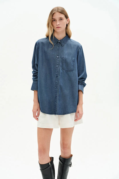 Willo Blue Tencel Denim Shirt