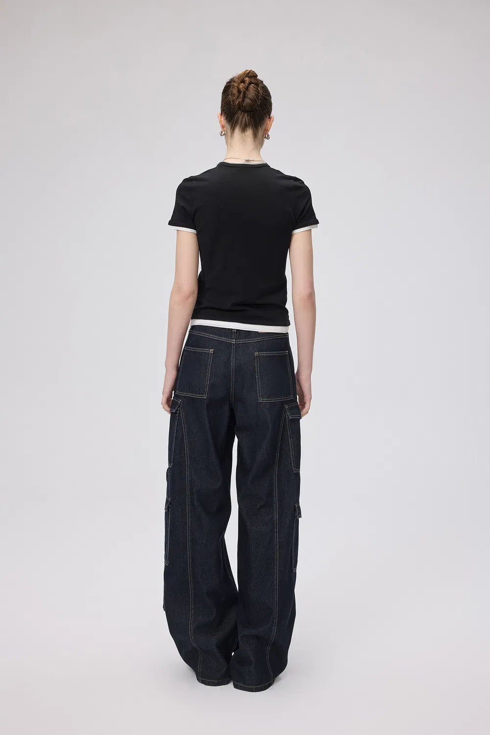 Mia Cargo Jeans in Tencel Lyocell Denim Blend