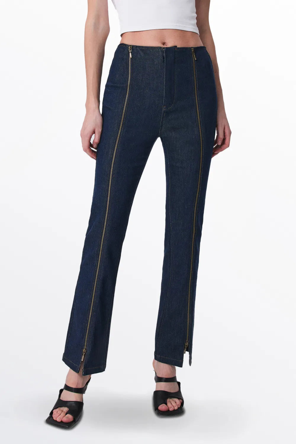 Antonio Zippered Pants in Tencel Denim