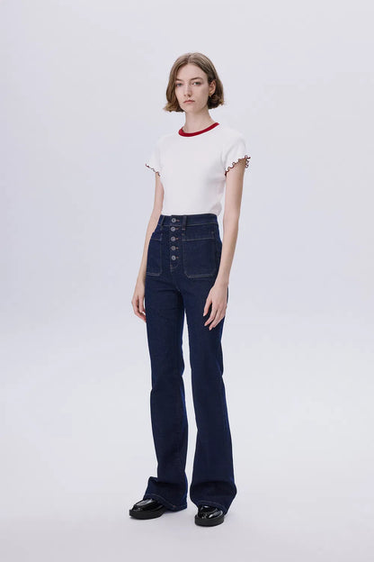 Keren Bootcut Jeans in Stretchy Denim