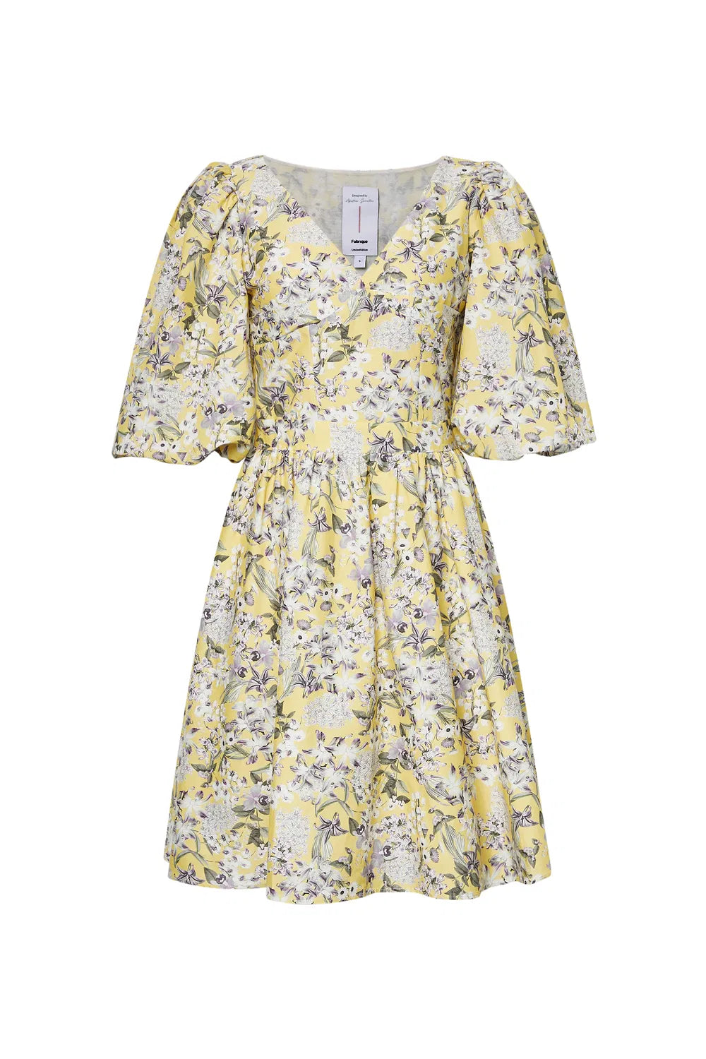 Hyacinth Floral Mini Dress in Mulberry Silk Blend