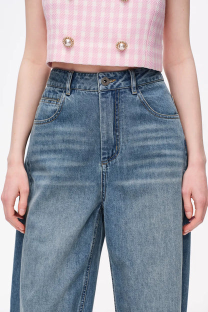 Echo Wide-Leg Jeans in Cotton Denim