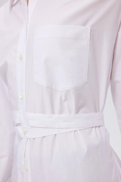 Estelle Cinched Waist Shirt in Cotton Poplin