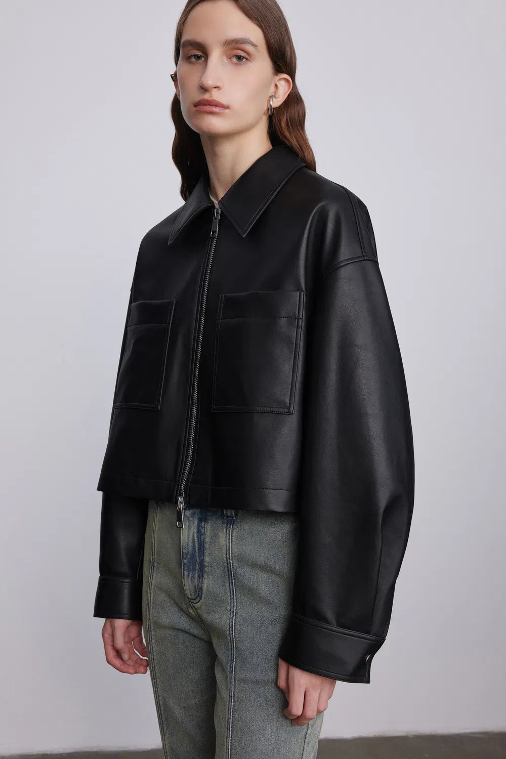 Coddenham Short Jacket in Faux Leather