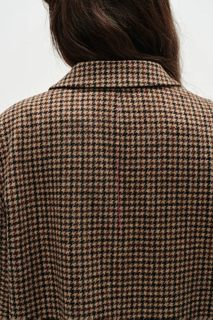 Meare Plaid Blazer in Merino Wool Houndstooth