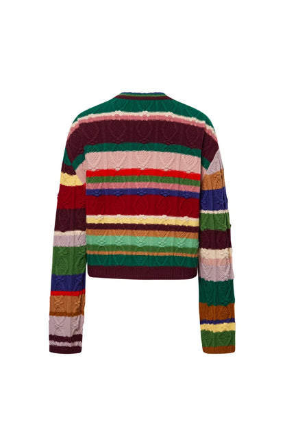 Lila Colorful Cardigan in Merino Wool Knit