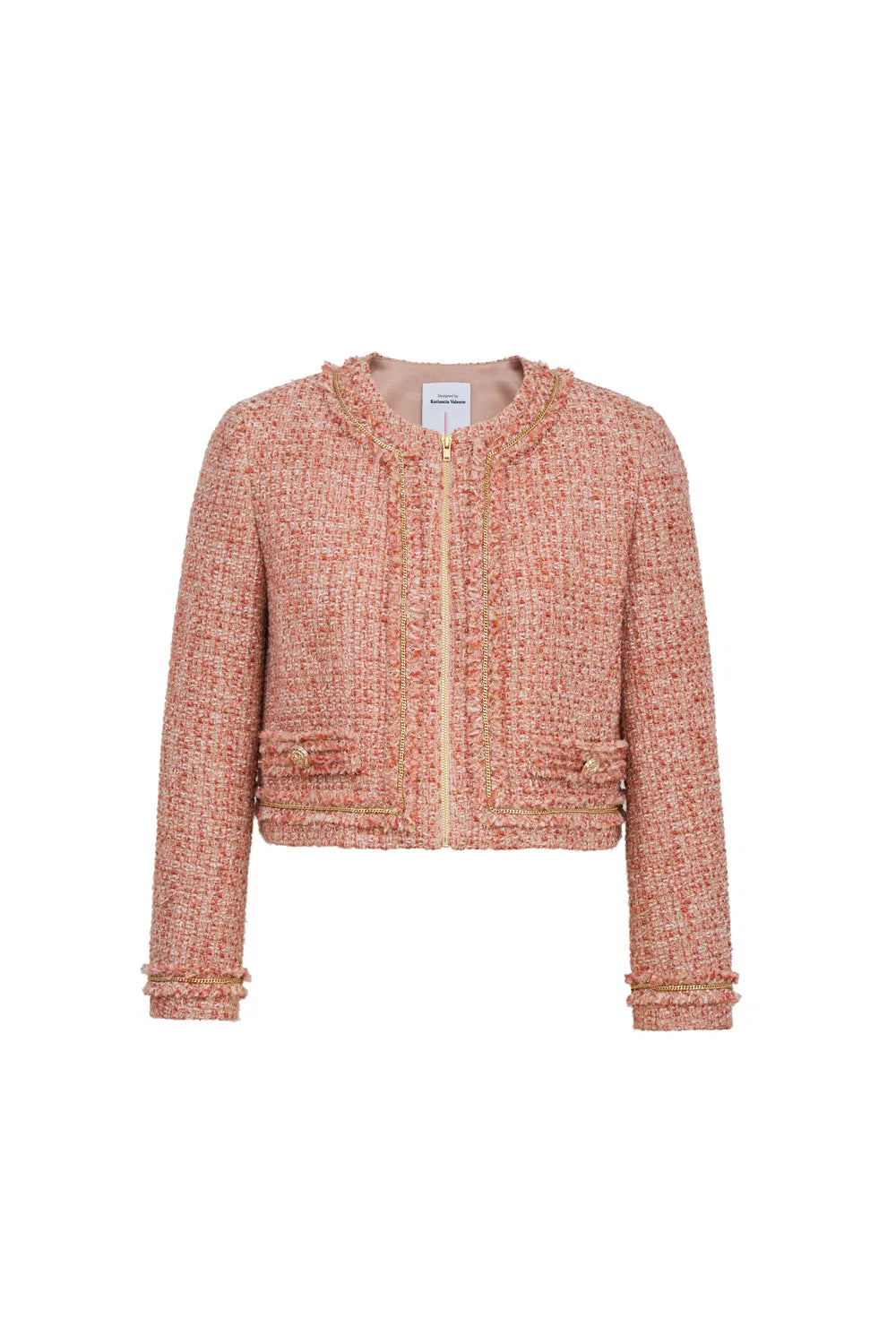 Gigi Cropped Jacket in Lightweight Wool Tweed