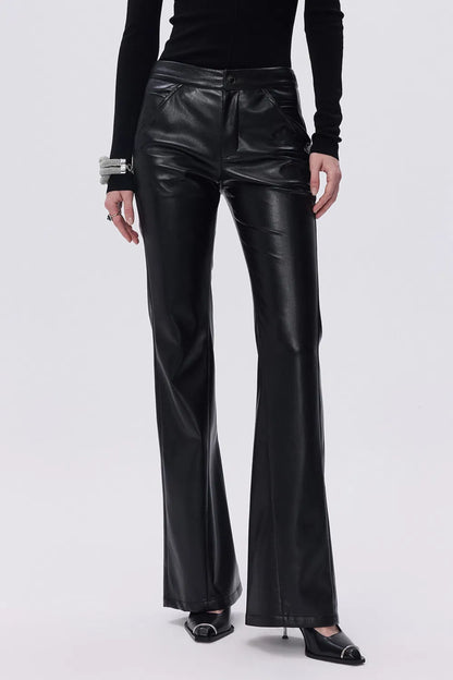 Gal Flare Pants in Vegan Leather