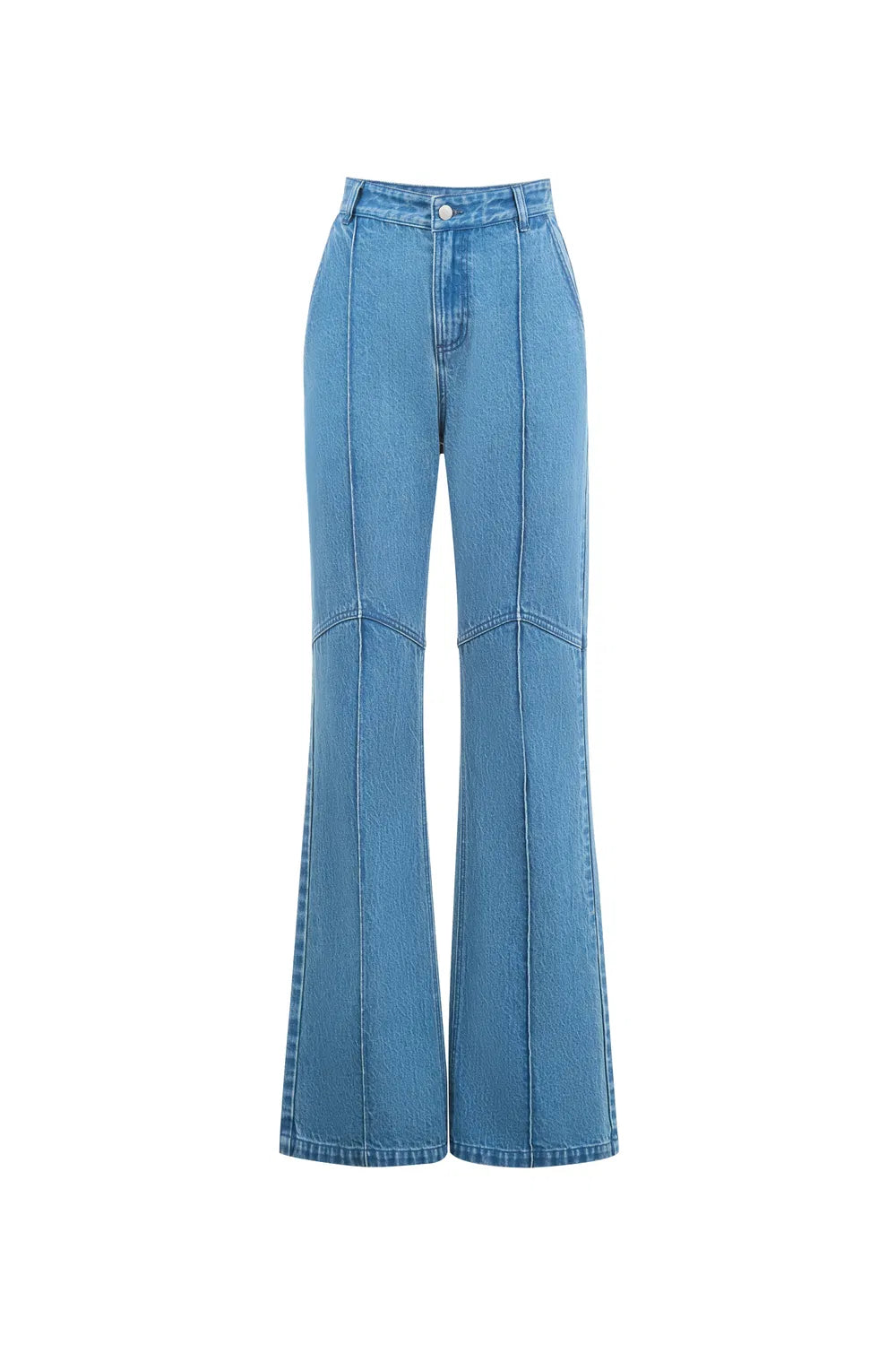 Meryl Patchwork Baggy Jeans in Tencel Lyocell Denim Blend