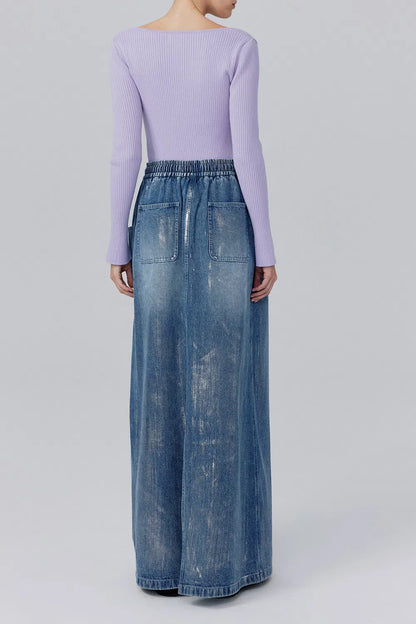 Dulsie Denim Skirt in Cotton