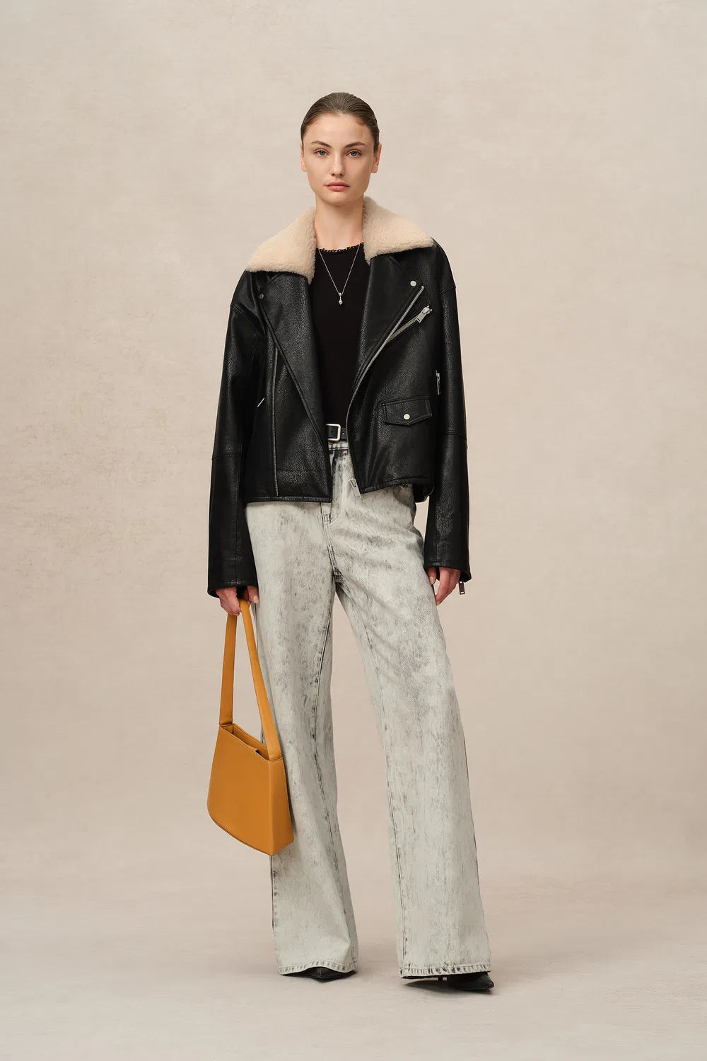 Melford Biker Jacket in Vegan Leather