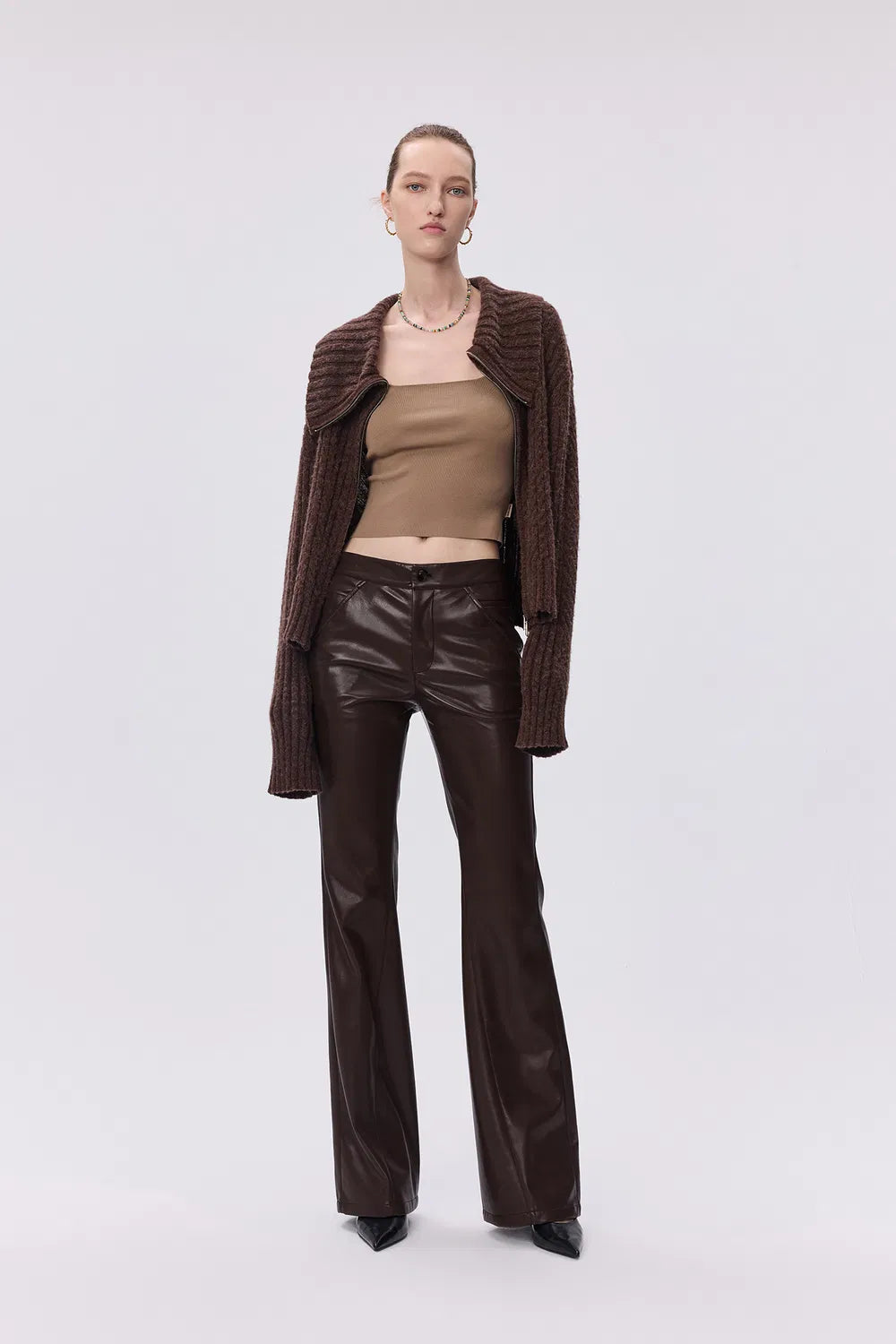 Gal Flare Pants in Vegan Leather