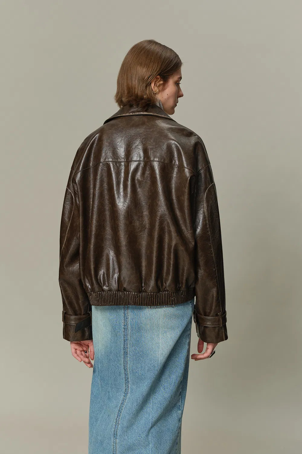 Mei Biker Jacket in Vegan Leather