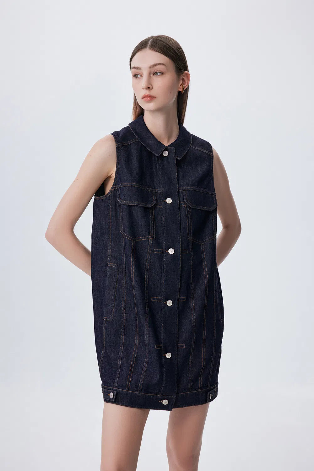 Millie Dress in Tencel Denim