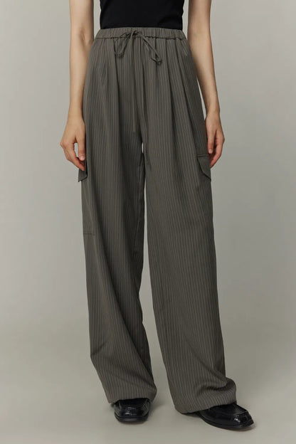 Hana Striped Pants in Fine Worsted Wool