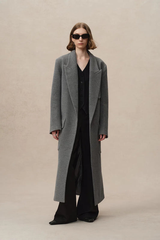 Stanley Lounge Robe Inspired Coat in Wool-Alpaca Melton