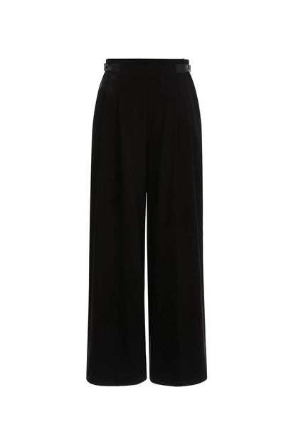 Lacapte Belted Pants in Vegan Leather