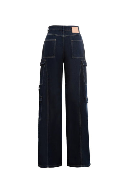 Mia Cargo Jeans in Tencel Lyocell Denim Blend