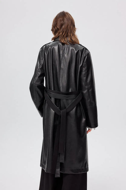 Excelsior Trench Coat in Vegan Leather